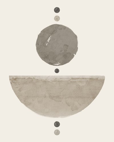 Muted Geometric Balance by Ema Paraschiv