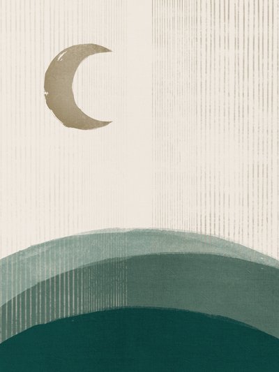 Serene Green Moonscape by Ema Paraschiv