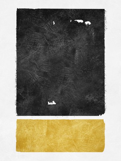 Textured Black Gold Abstract by Ema Paraschiv