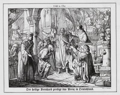 Bernard of Clairvaux Preaching the Second Crusade in Germany by Emil Eugen Sachsse