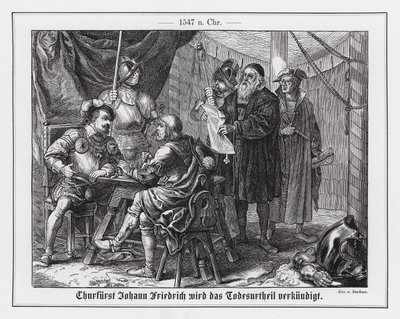 John Frederick I, Elector of Saxony, Receiving His Death Sentence by Emil Eugen Sachsse