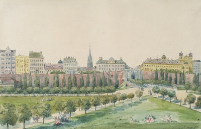 The Stubenbastei and the Stubentor in Vienna by Emil Hütter