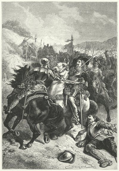 King Charles I at the Battle of Naseby by Emile Antoine (after) Bayard