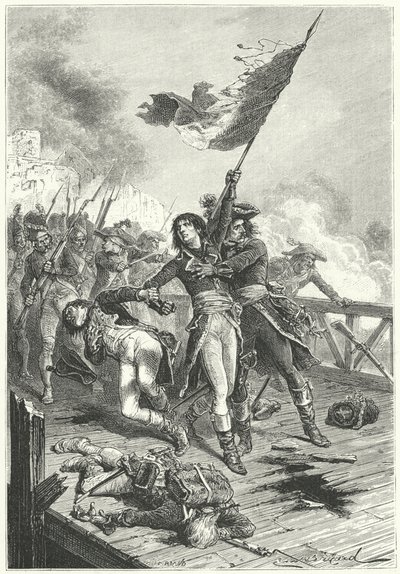 Napoleon Bonaparte on the Bridge at Arcole by Emile Antoine (after) Bayard