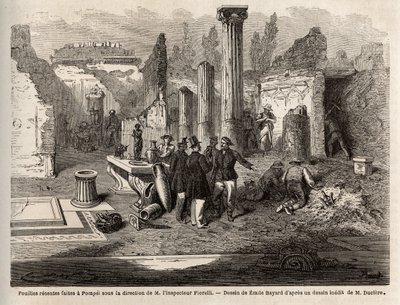 The Excavation of Pompeii, under the direction of the Inspector Fiorelli by Emile Antoine (after) Bayard