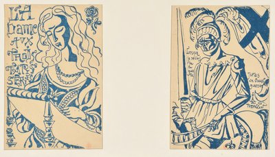 The Lady with Three Tapestries; When I Returned from the War, I Was a Trembling Old Warrior by Emile Bernard