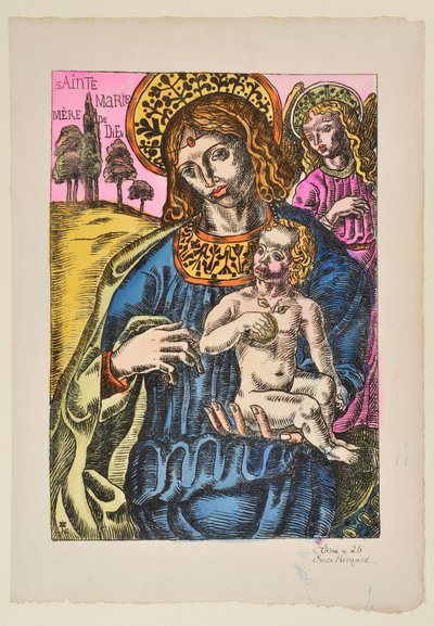 Saint Mary Mother of God: The Virgin and the Haloed Angel by Emile Bernard