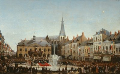 Ceremony of the Inauguration of the Water of the Lys in Tourcoing in 1863, 1864 by Emile Defrenne
