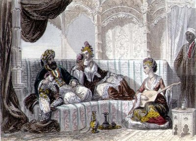 Interior with a Bey and his family, from 