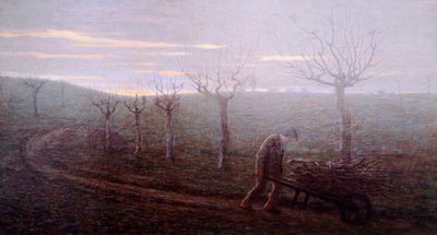 Returning from woods by Emilio Longoni