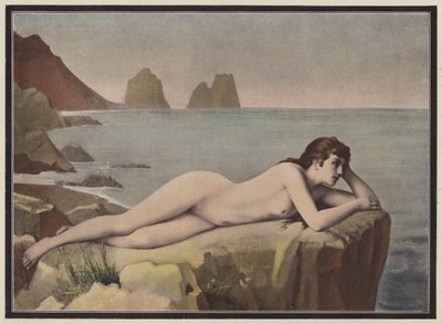 Delerium, woman lying on a clifftop by Emmanuel Benner