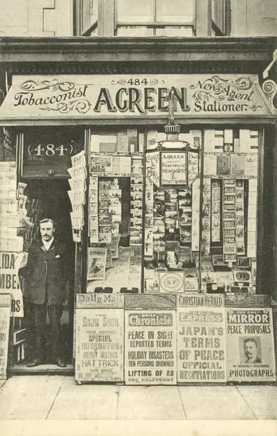 A Green, Tobacconist, Newsagent and Stationer by English Photographer