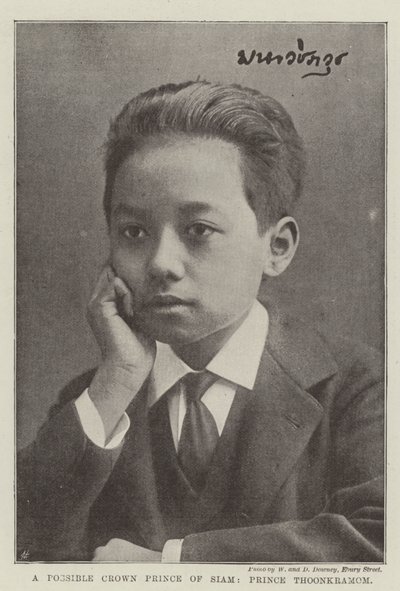 A Possible Crown Prince of Siam, Prince Thoonkramom by English Photographer