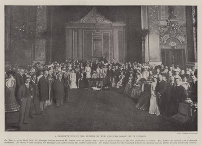 A Presentation to Mr Seddon by New Zealand Colonists in London by English Photographer