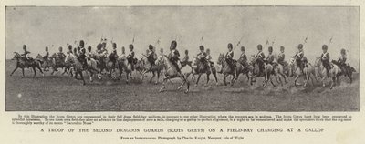 A Troop of the Second Dragoon Guards (Scots Greys) on a Field-Day charging at a Gallop by English Photographer