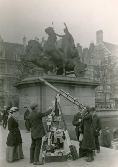 A Man Selling Views Through a Telescope by English Photographer