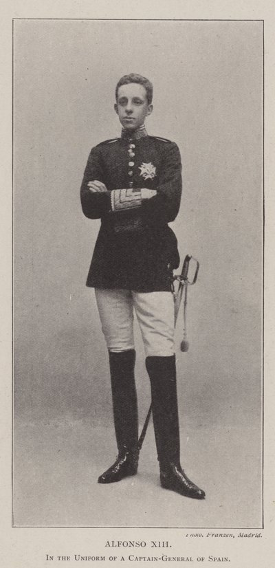 Alfonso XIII, in the Uniform of a Captain-General of Spain by English Photographer