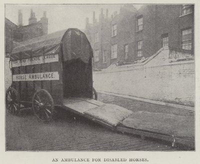 An Ambulance for Disabled Horses by English Photographer