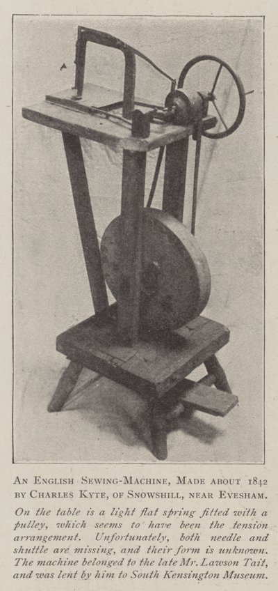 An English Sewing-Machine, Made about 1842 by Charles Kyte, of Snowshill, near Evesham by English Photographer