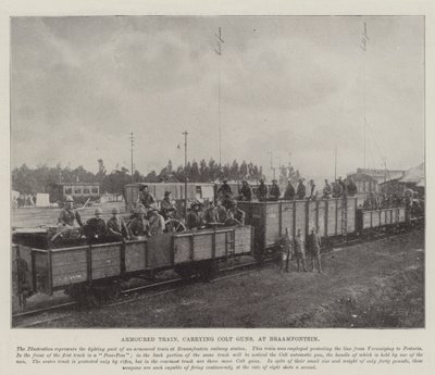 Armoured Train, carrying Colt Guns, at Braamfontein by English Photographer