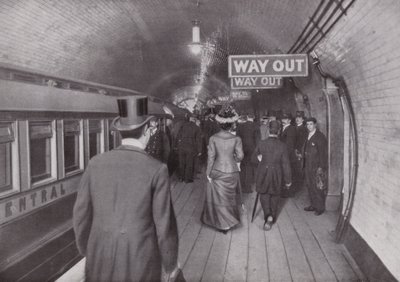 At the Bank Station of the Central London Railway, Exit by English Photographer