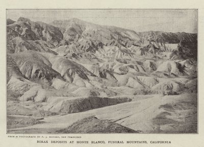 Borax Deposits at Monte Blanco, Funeral Mountains, California by English Photographer