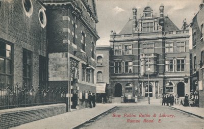 Bow Public Baths and Library, Roman Road, London by English Photographer