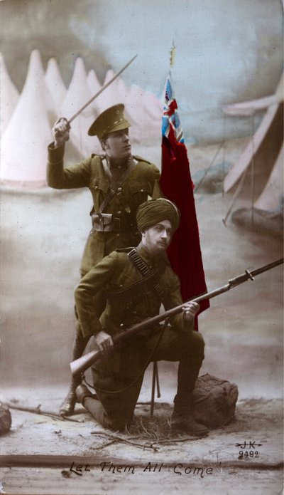 British and Indian soldiers, World War I by English Photographer