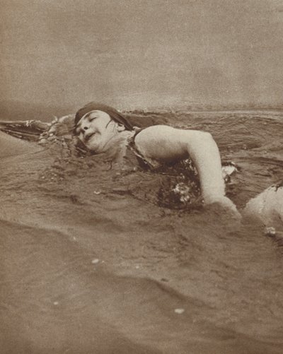 British swimmer Ivy Hawke succeeding at the third attempt to swim the English Channel by English Photographer