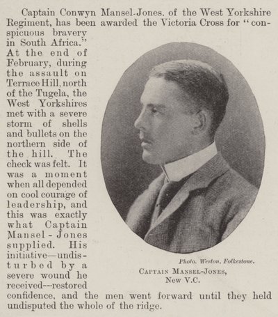 Captain Mansel-Jones, New VC by English Photographer