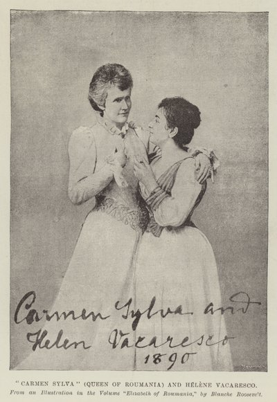 Carmen Sylva (Queen of Romania) and Helene Vacaresco by English Photographer