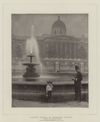 Caught Fishing in Preserved Waters, a Tragedy in Trafalgar Square by English Photographer