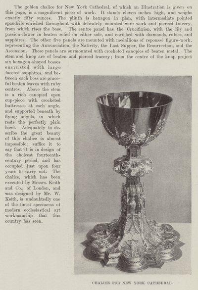 Chalice for New York Cathedral by English Photographer