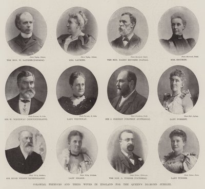 Colonial Premiers and Their Wives in England for the Queen