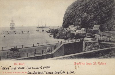 Coolie ships Erne and Elbe, St Helena by English Photographer