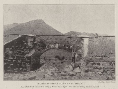 Culvert at Thebus blown up by Rebels by English Photographer