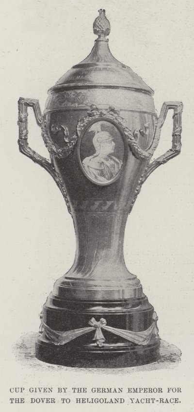 Cup Given by the German Emperor for the Dover to Heligoland Yacht-Race by English Photographer