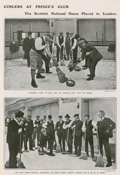 Curlers at Princes Club, the Scottish National Game in London by English Photographer