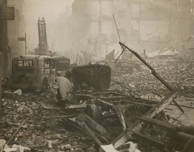 Damage in the City of London by English Photographer