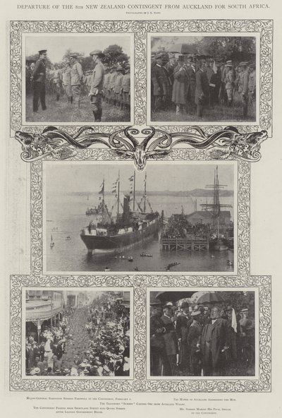Departure of the 8th New Zealand Contingent from Auckland for South Africa by English Photographer