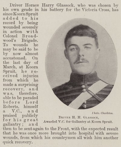 Driver H H Glassock, awarded VC for Gallantry at Koorn Spruit by English Photographer