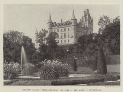 Dunrobin Castle, Sutherlandshire, the Seat of the Duke of Sutherland by English Photographer