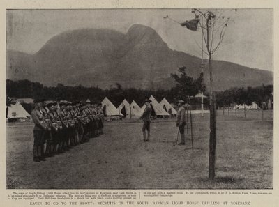 Eager to go to the Front, Recruits of the South African Light Horse drilling at Rosebank by English Photographer
