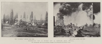 Effects of a Fire at a Texan Oil Well by English Photographer