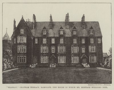 Elleray, Chatham Terrace, Ramsgate, the House in which Mr Montagu Williams died by English Photographer