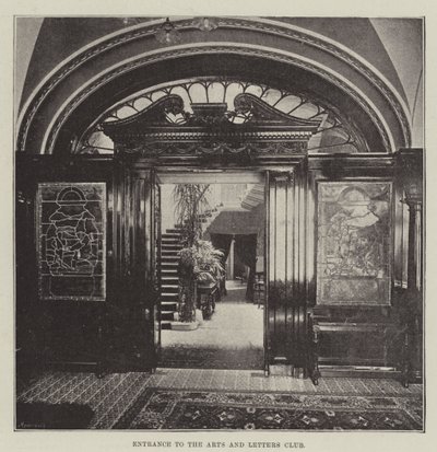 Entrance to the Arts and Letters Club by English Photographer