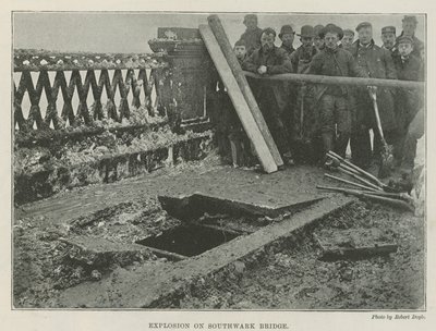 Explosion on Southwark Bridge by English Photographer