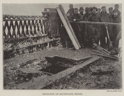 Explosion on Southwark Bridge by English Photographer