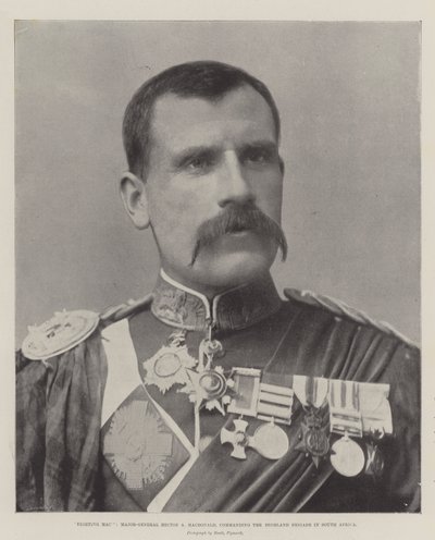 Fighting Mac, Major-General Hector A Macdonald, commanding the Highland Brigade in South Africa by English Photographer