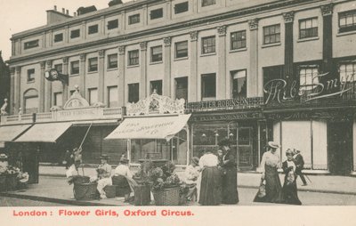 Flower Girls, Oxford Circus by English Photographer
